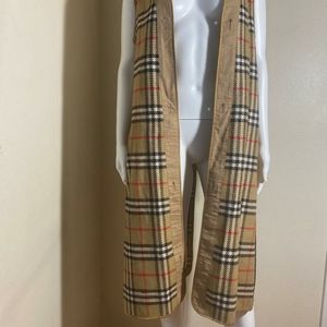 Strapless Wool Nava check Vest coat liner, Burberrys.